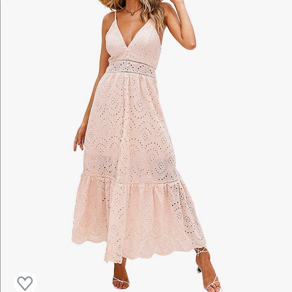 Eyelet maxi dress